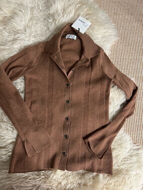 Tanya Taylor “ Perry” Knit Polo sweater